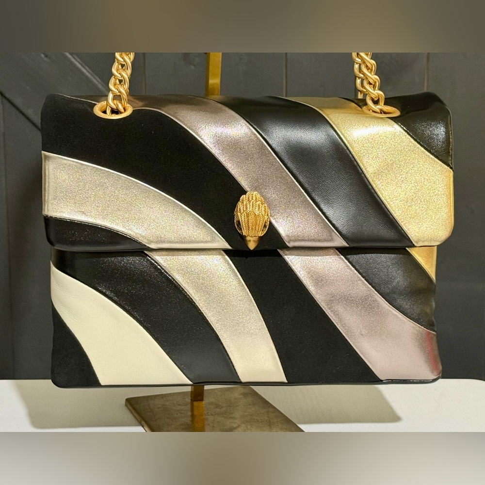 Kurt Geiger Large Soft Kensington Bag in Metal Combination Color